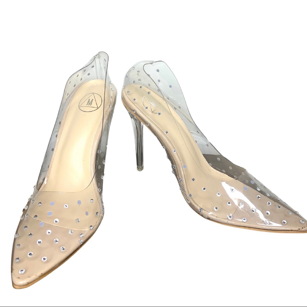 Missguided Clear Rhinestone Pumps 💎